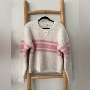 *NWT* OFFLINE BY AERIE Cozy Pink and Cream Striped Sweater (M)